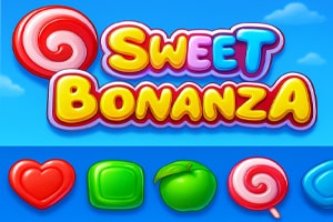Slotbaba Sweet Bonanza slot oyununun renkli şeker temalı ekran görüntüsü